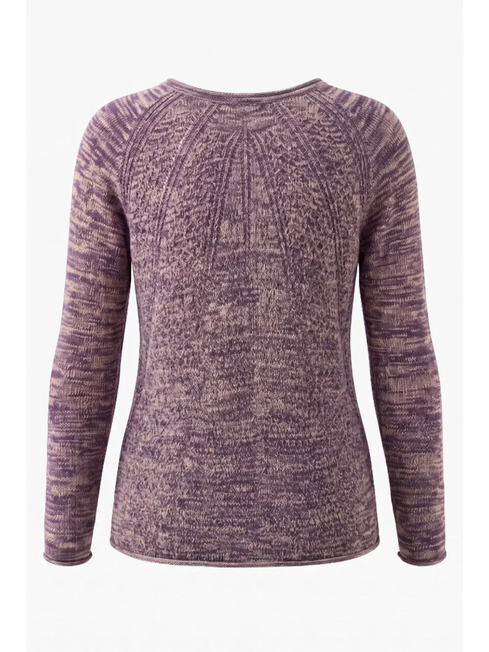 Calvin Klein Jeans Womens L Purple Marled Textured High Low Pullover Sweater EUC